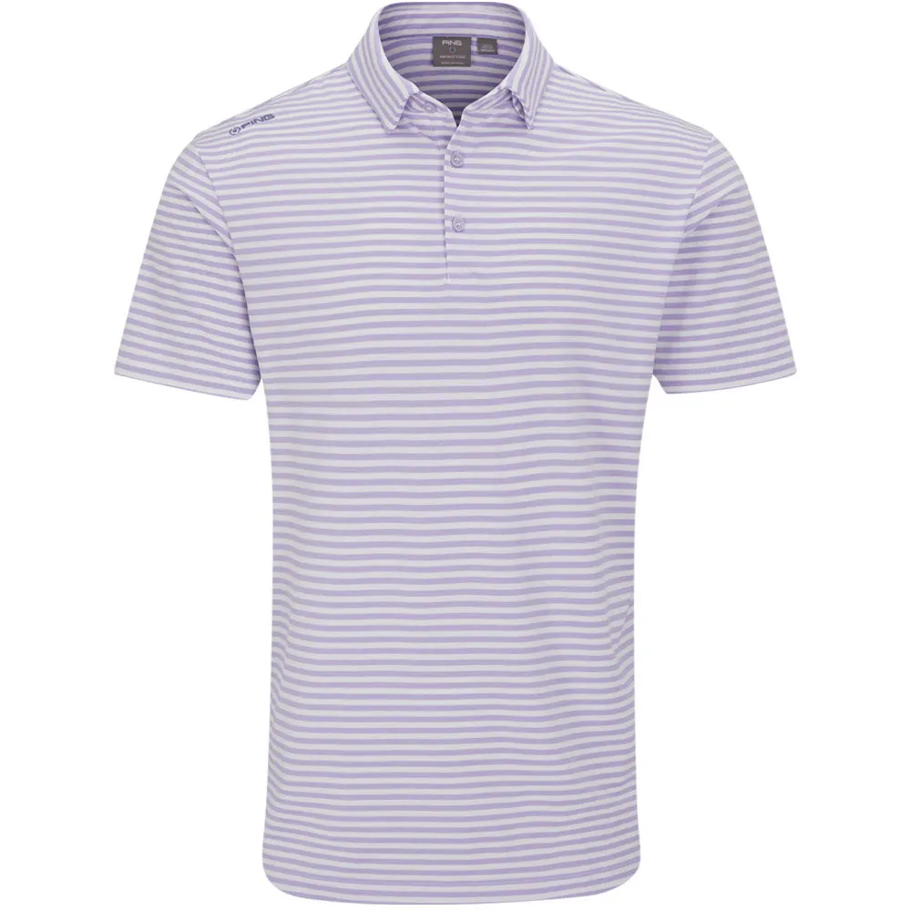 Ping Owain Polo Shirt - Purple Ash/White