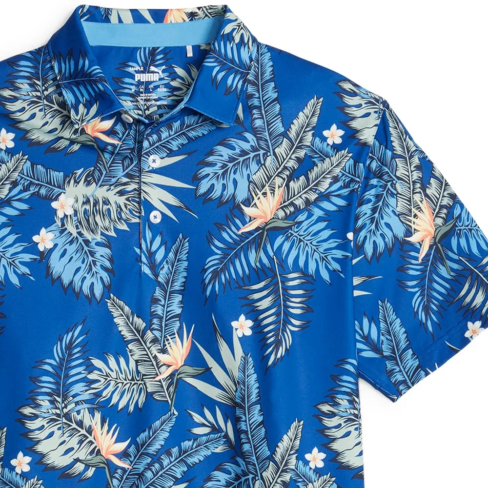 Puma Cloudspun Aloha Polo Shirt - Festive Blue