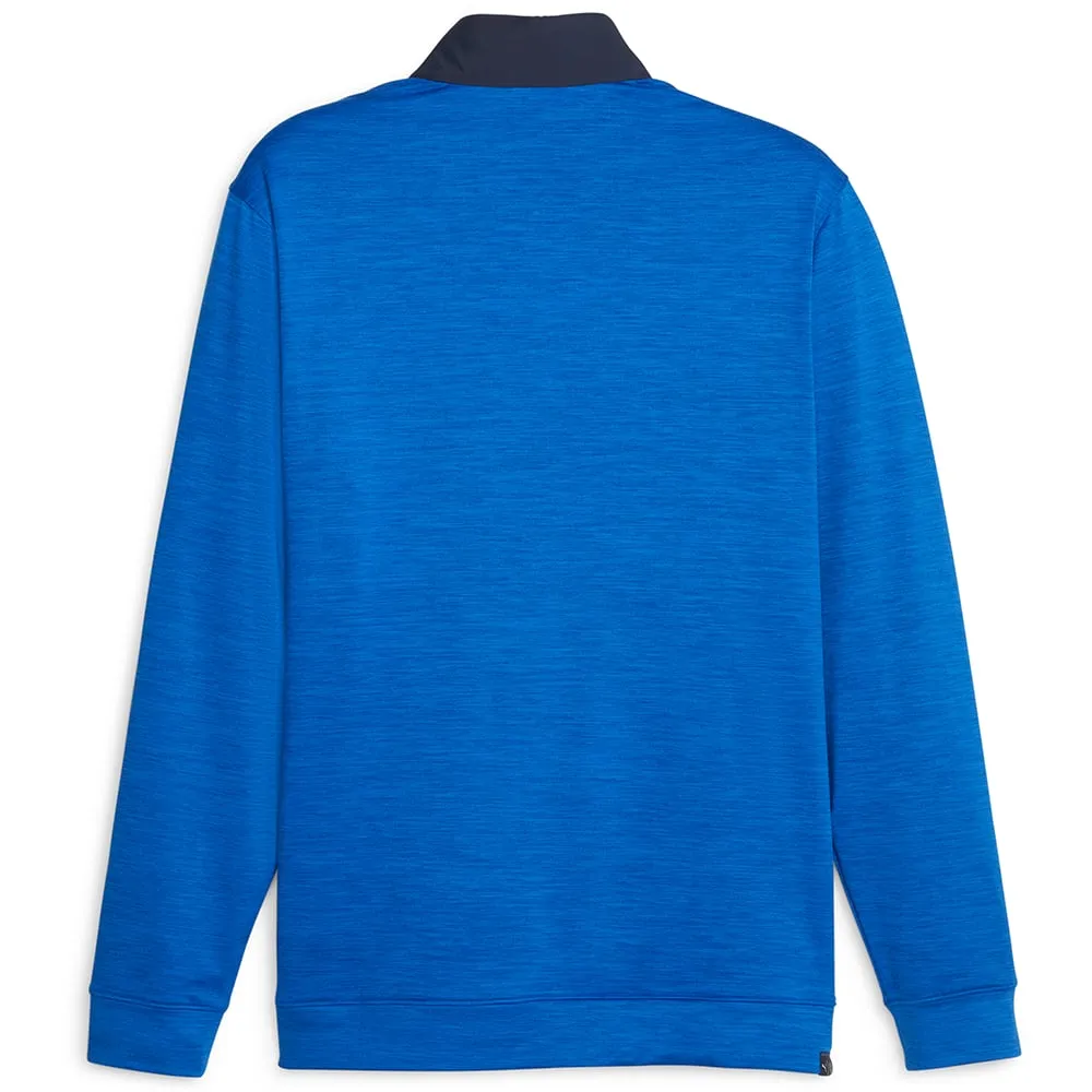Puma Cloudspun Colour Block 1/4 Zip Pullover - Navy Blazer/Future Blue Heather