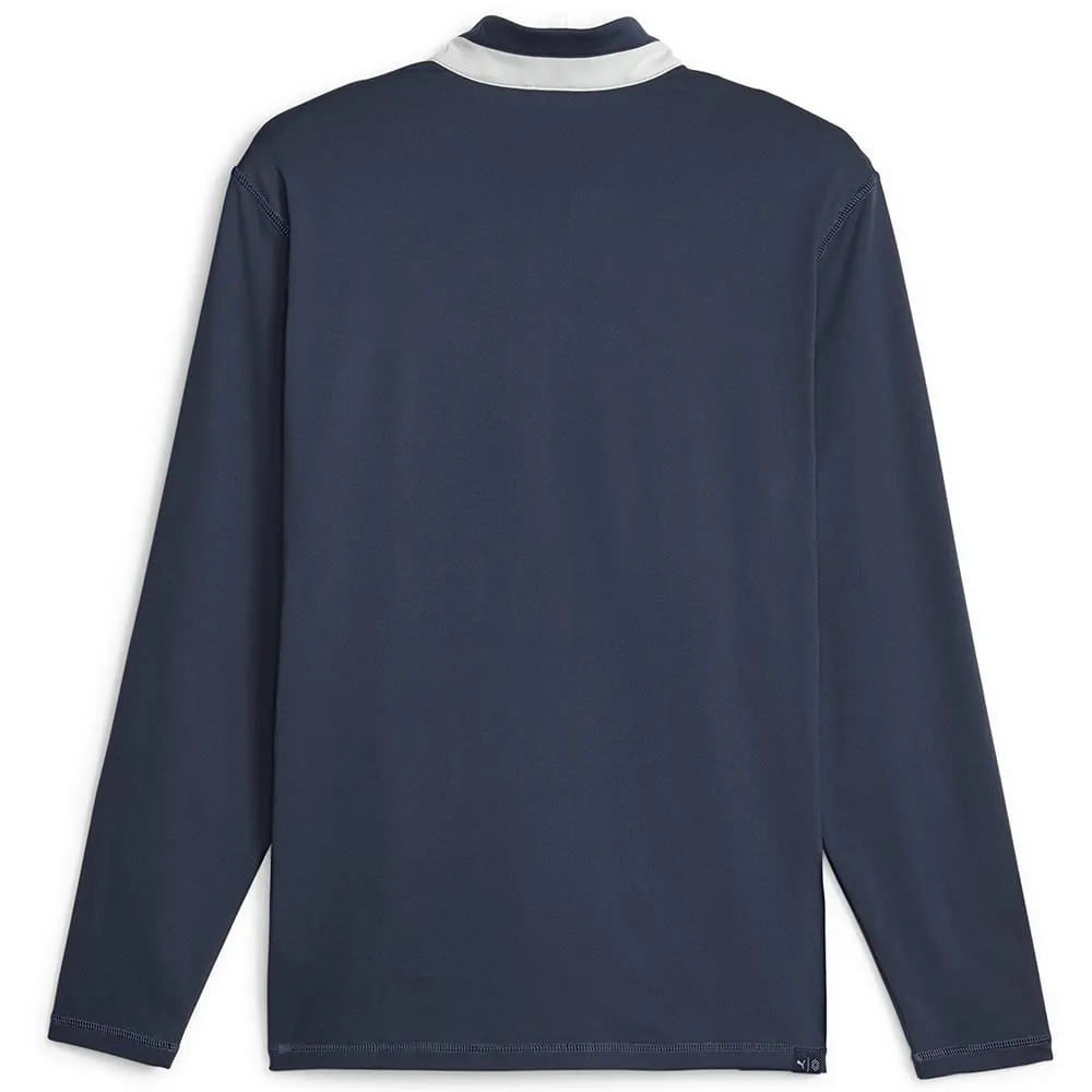 Puma Lightweight 1/4 Zip Pullover - Navy Blazer/Ash Grey