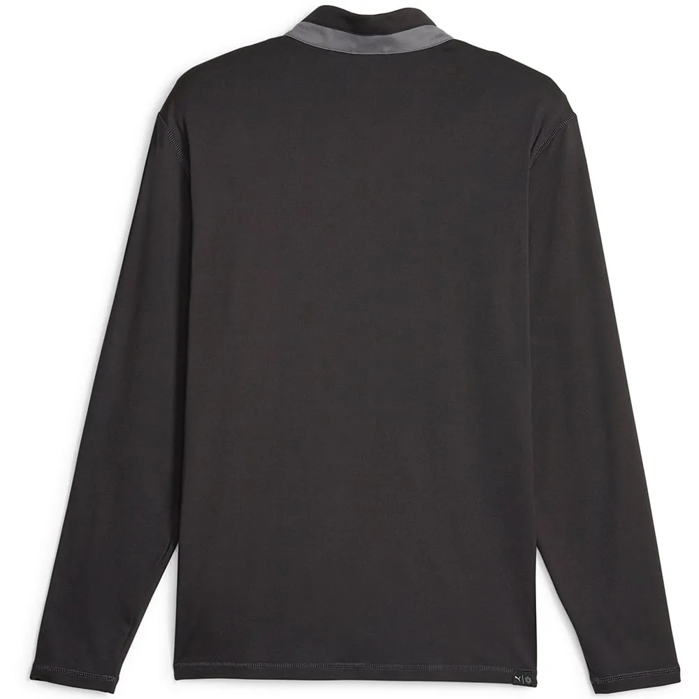Puma Lightweight 1/4 Zip Pullover - Puma Black/Slate Sky