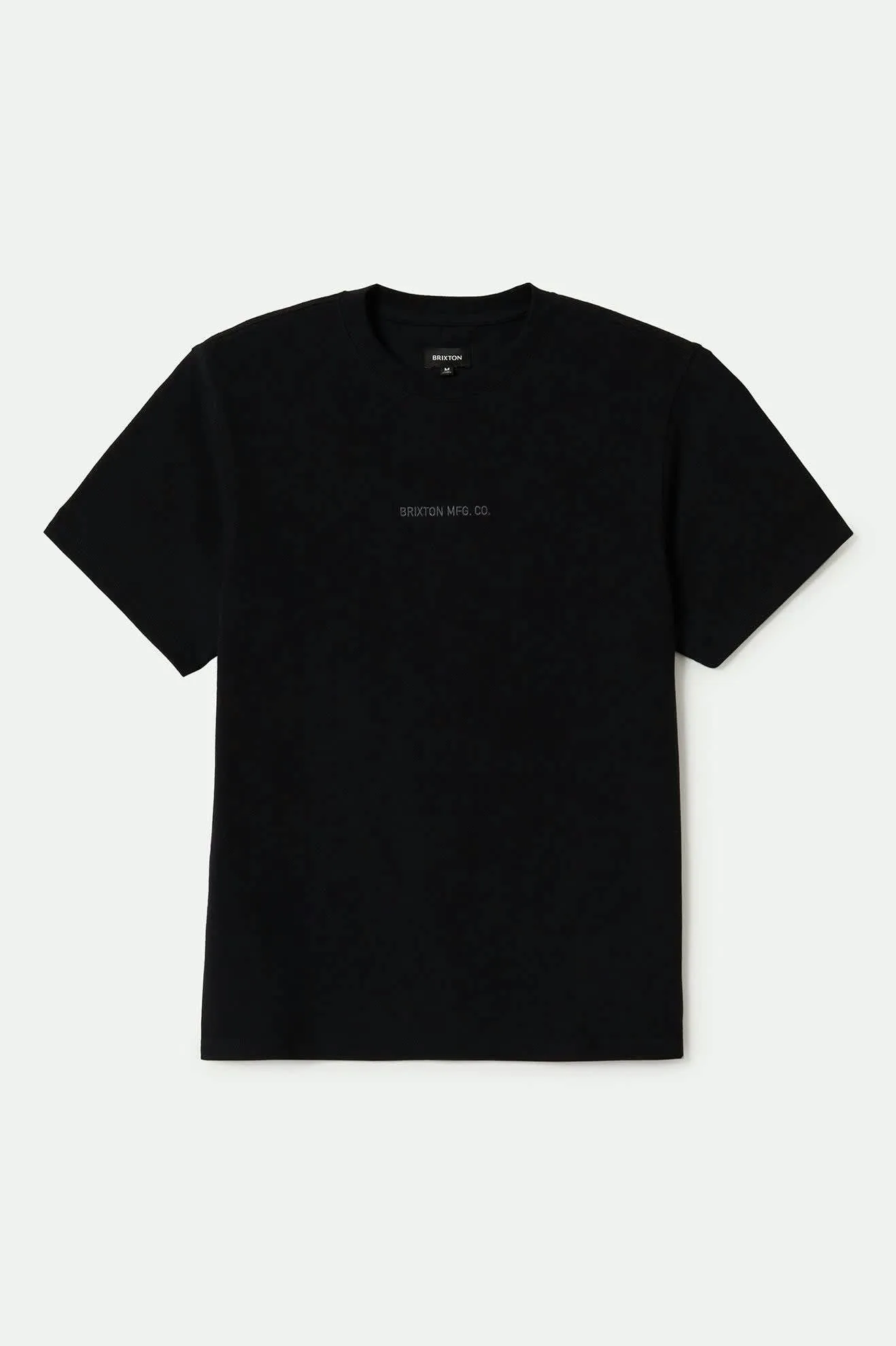 Quality Embroidered Heavyweight S/S Standard T-Shirt - Black Classic Wash Brixton