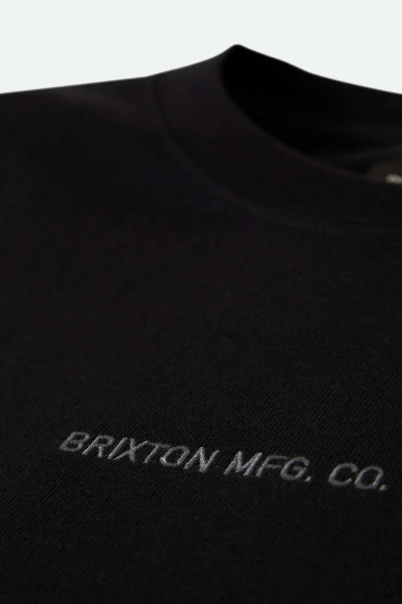 Quality Embroidered Heavyweight S/S Standard T-Shirt - Black Classic Wash Brixton