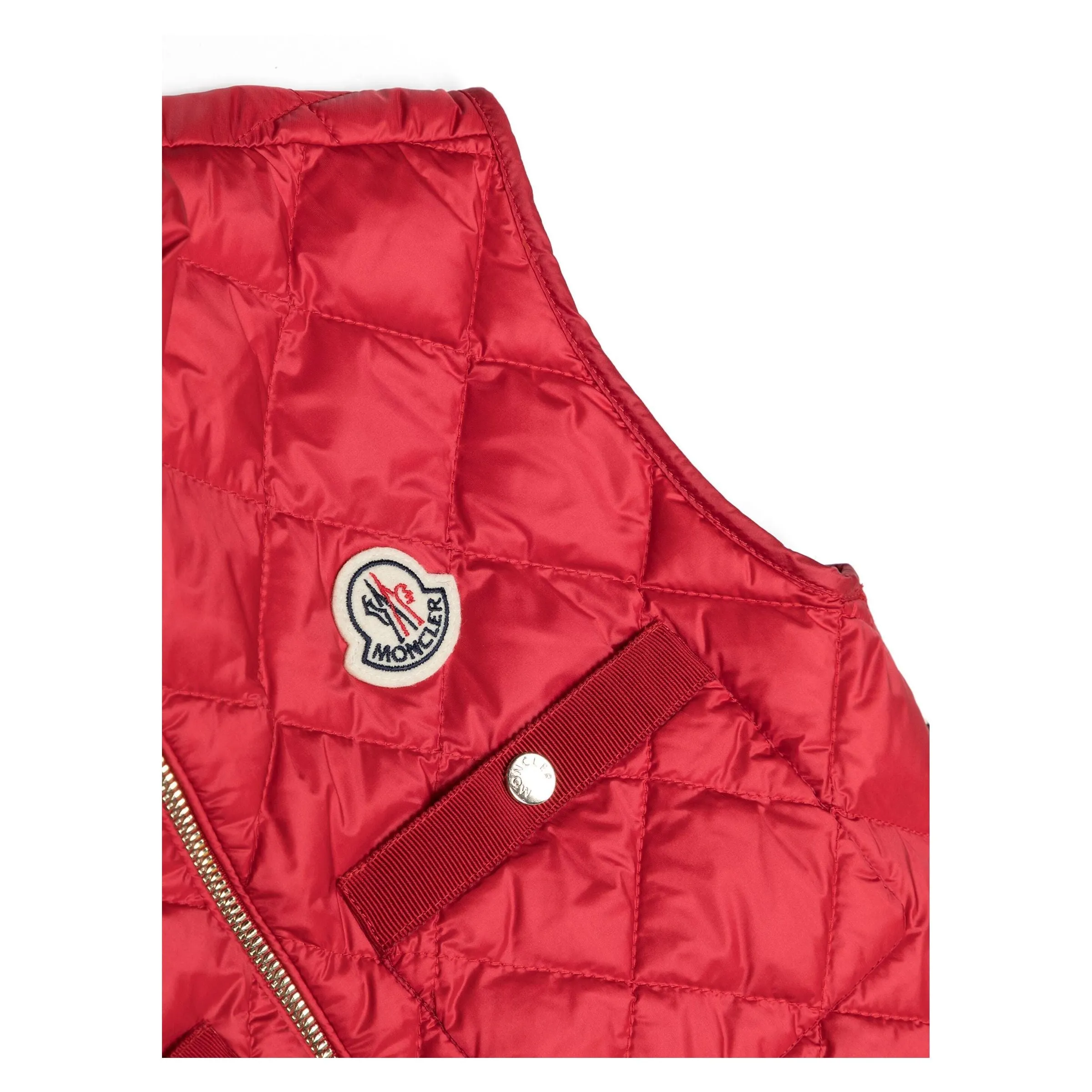 Red Garonna Quilted Down Gilet