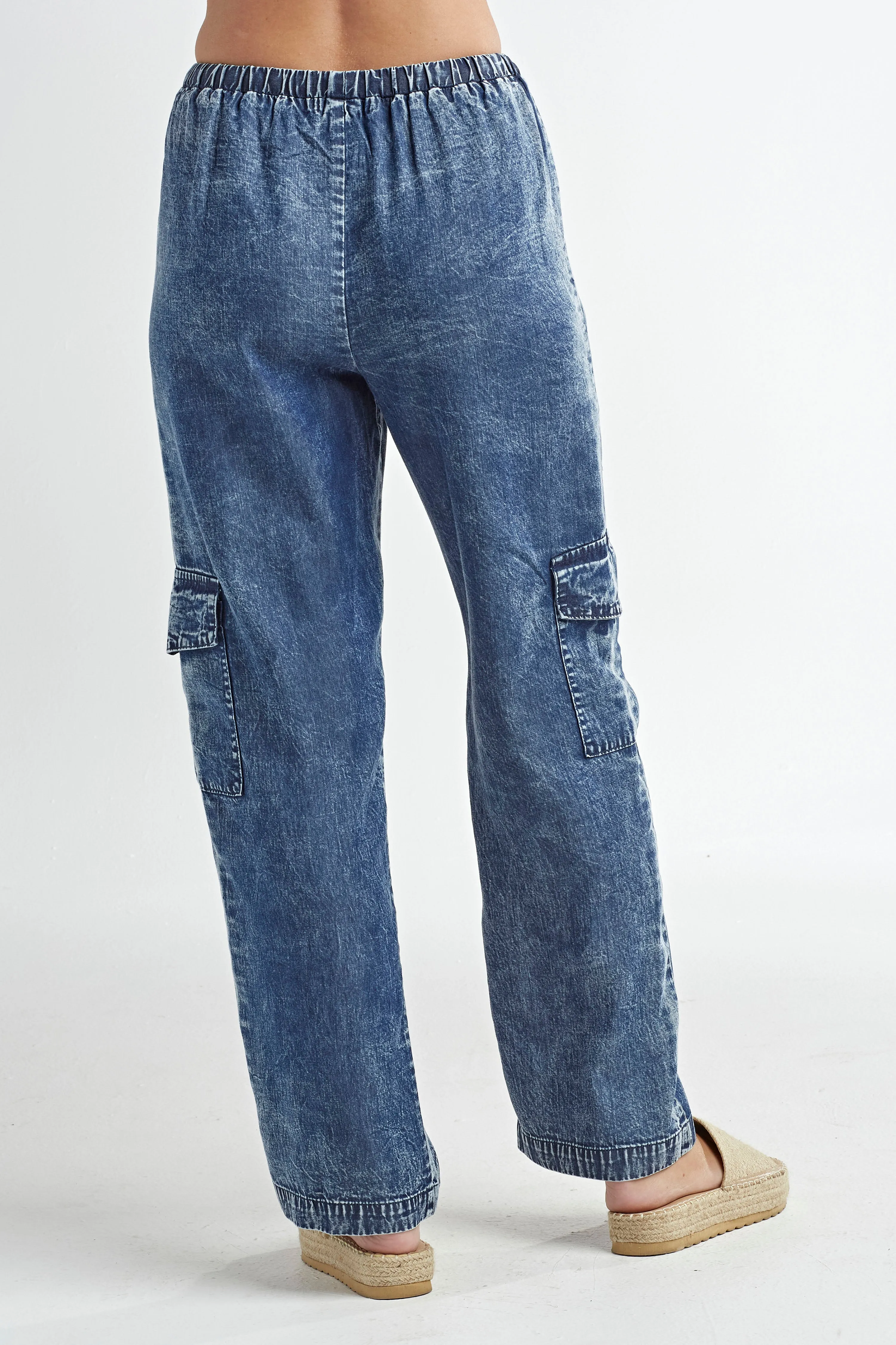 Red Haute Denim Cargo Pants