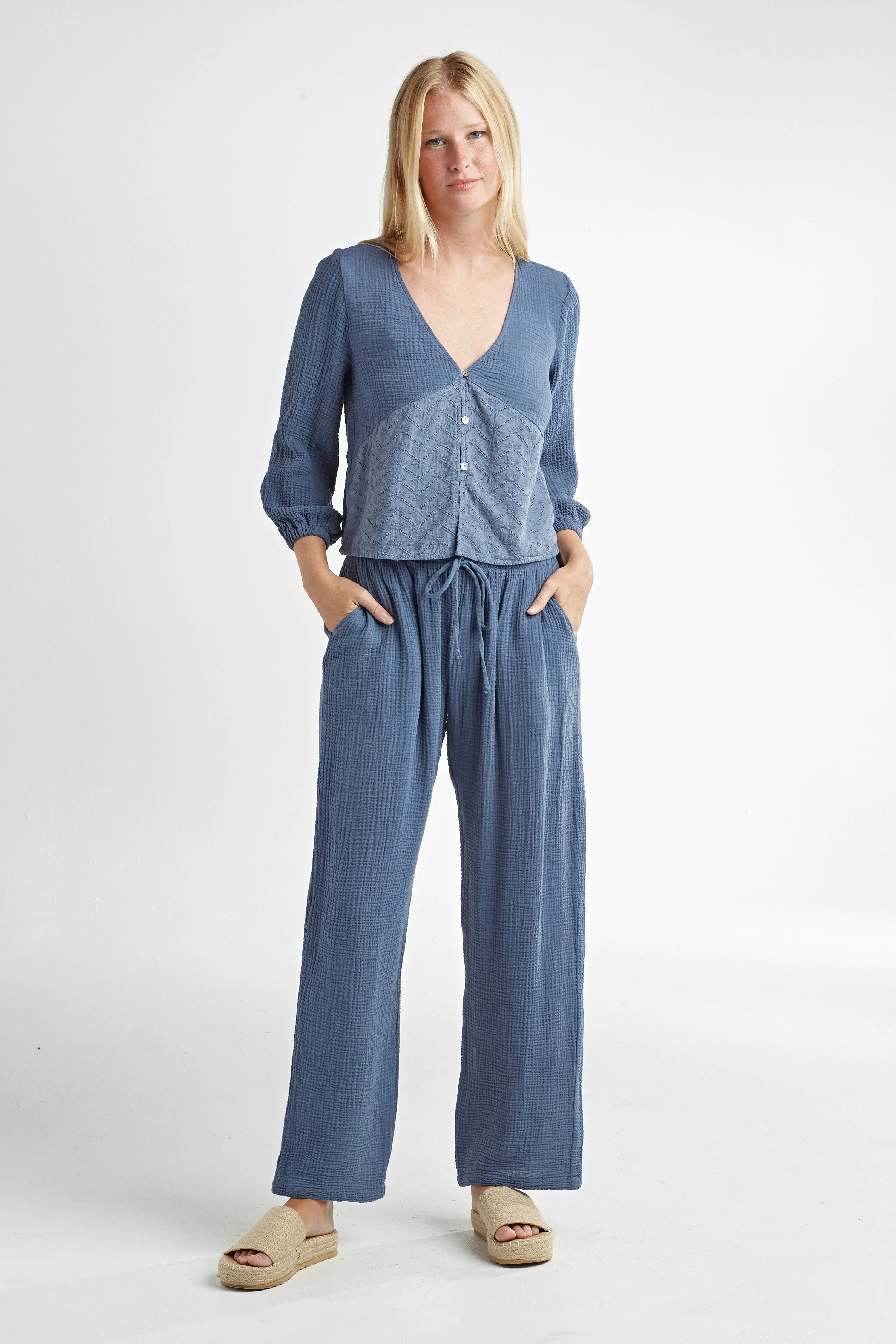 Red Haute Gauze Pants