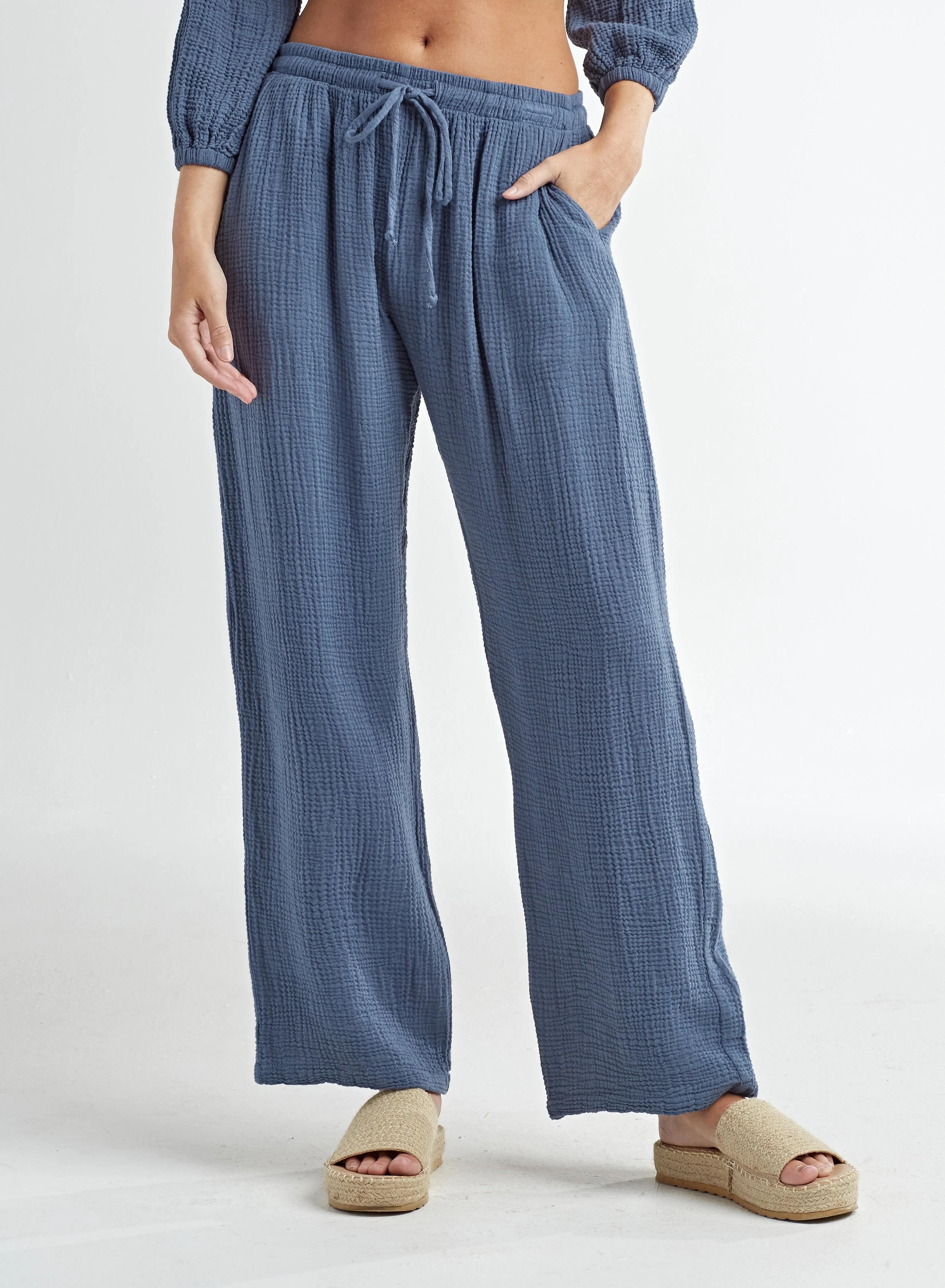 Red Haute Gauze Pants