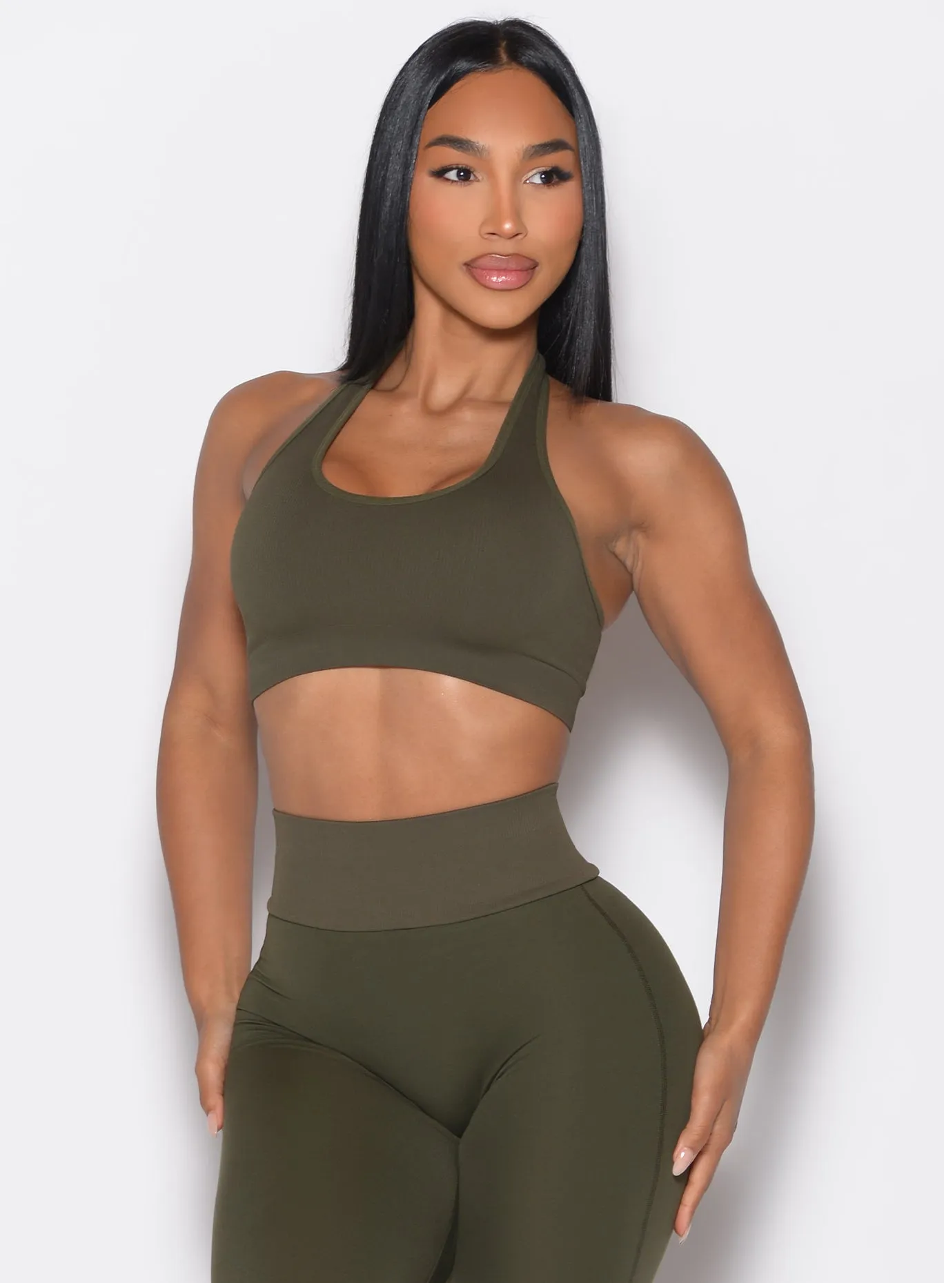 Rib Backless Bra Bombshell