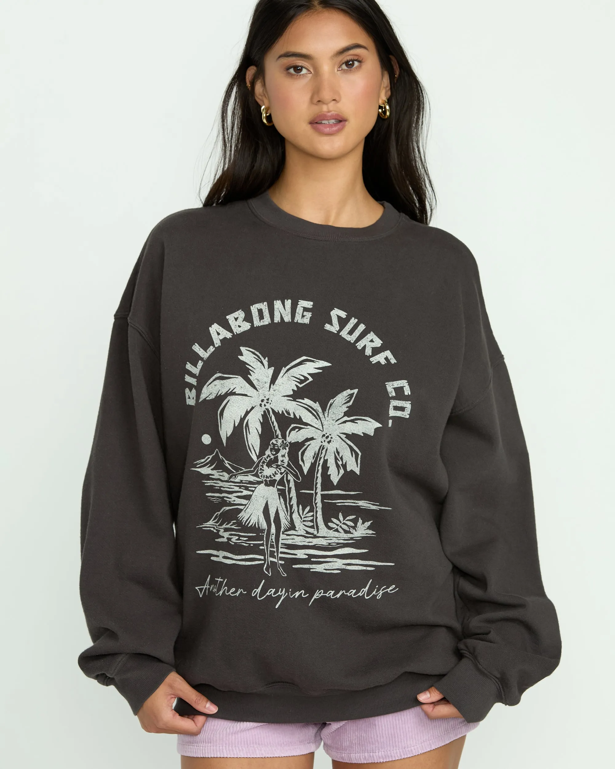 Ride In Crew Sweatshirt - Black Sands Billabong