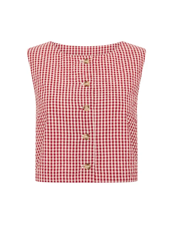 Rio Top in Red Gingham