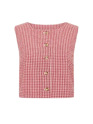 Rio Top in Red Gingham