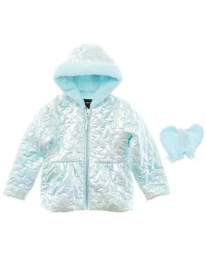 Rothschild Kids Quilted Peplum Jacket & Mittens