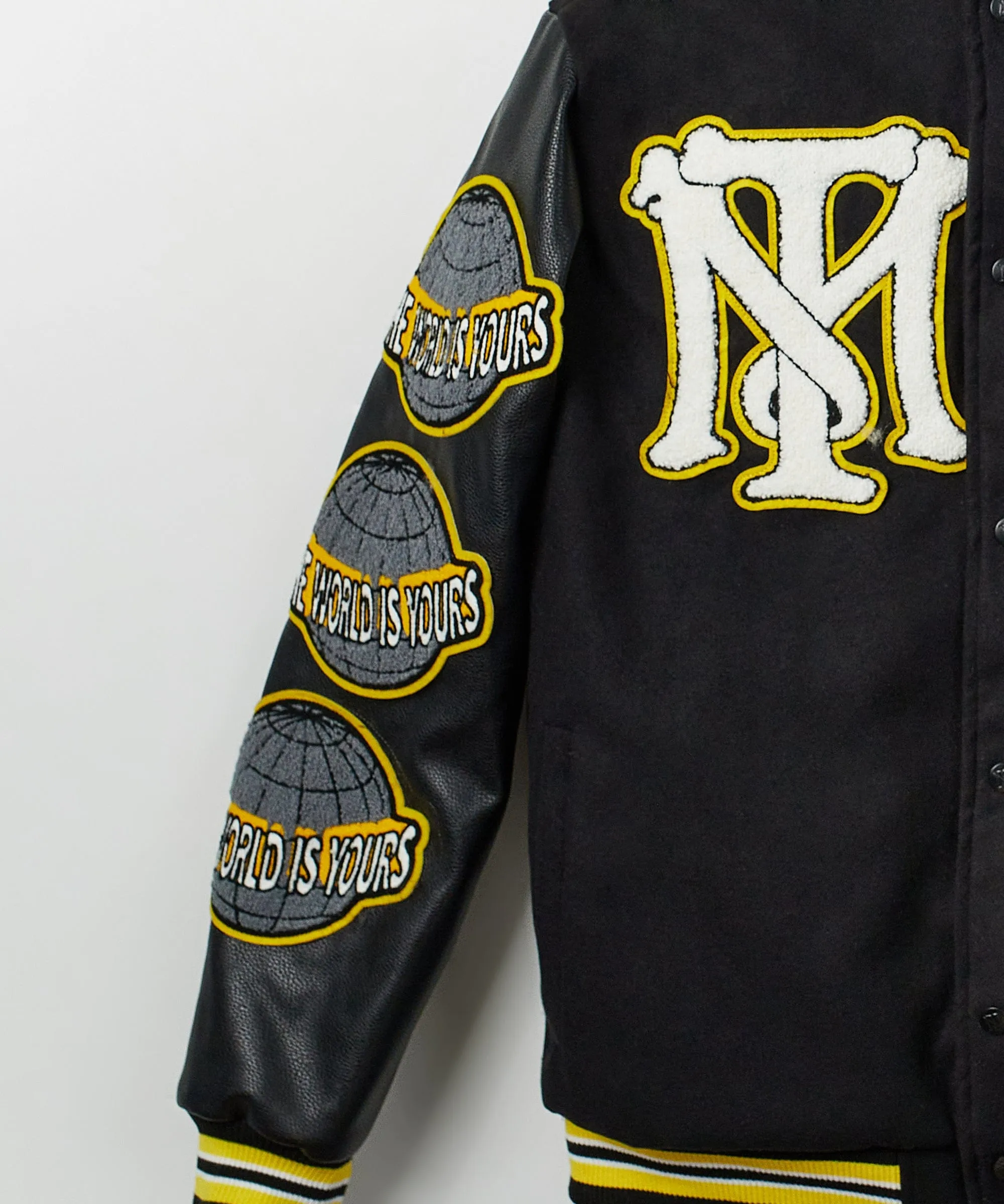 Scarface the World Varsity Jacket - Yellow