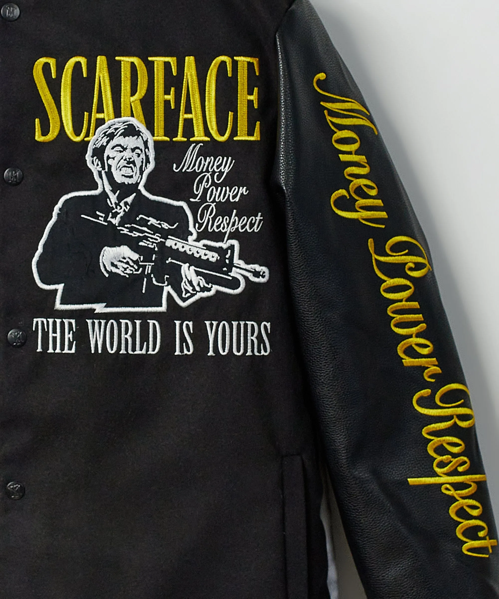 Scarface the World Varsity Jacket - Yellow