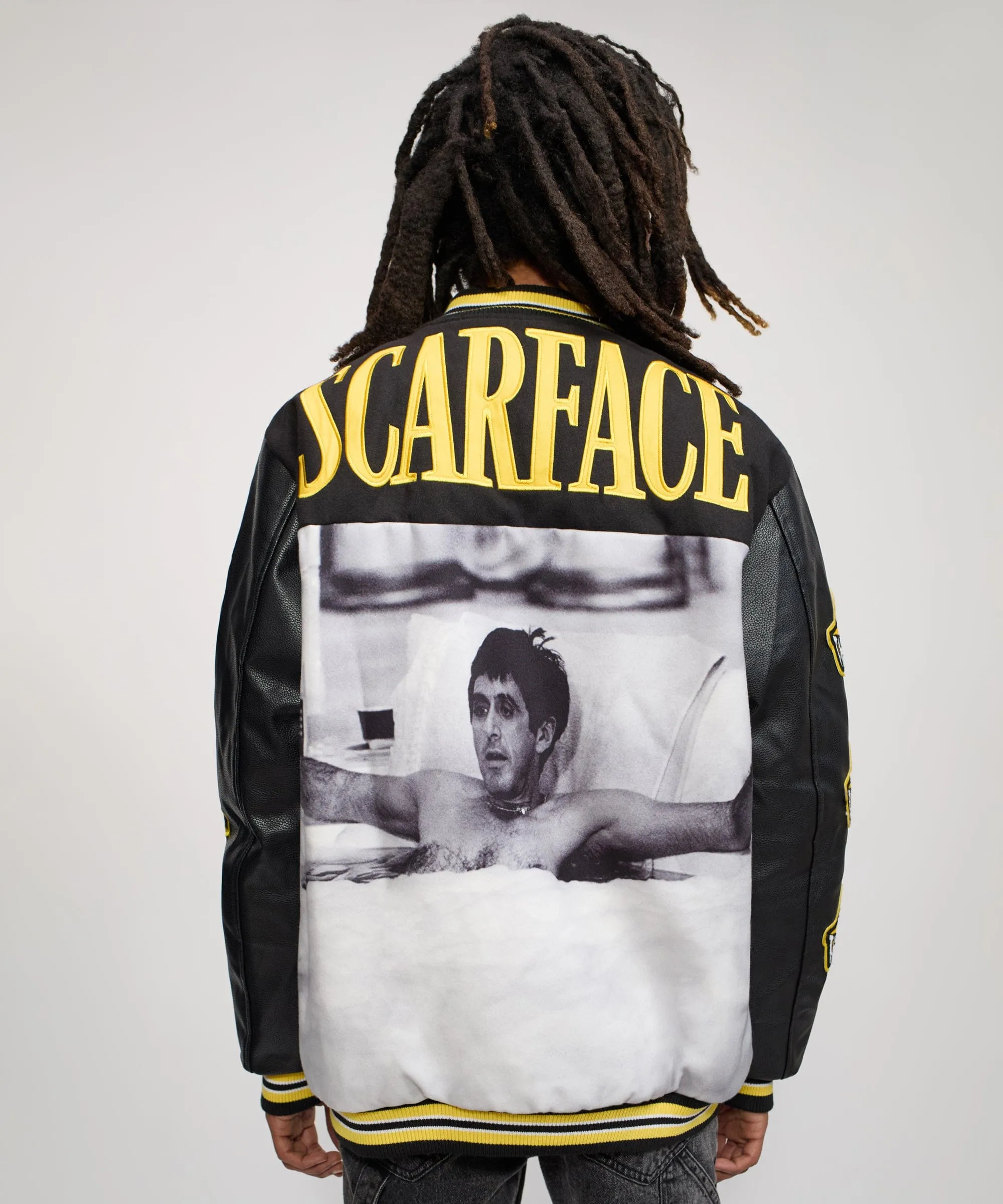 Scarface the World Varsity Jacket - Yellow