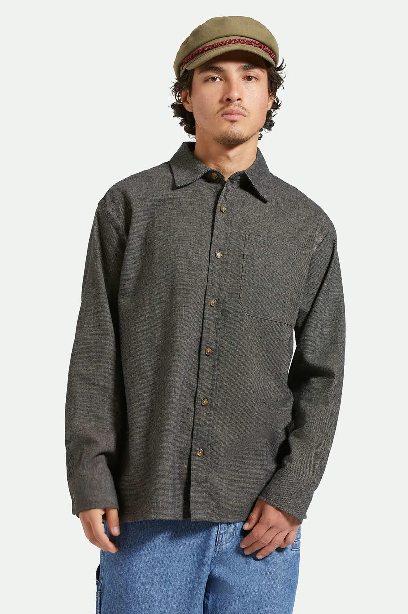 Selden L/S Overshirt - Mixed Tweed Brixton
