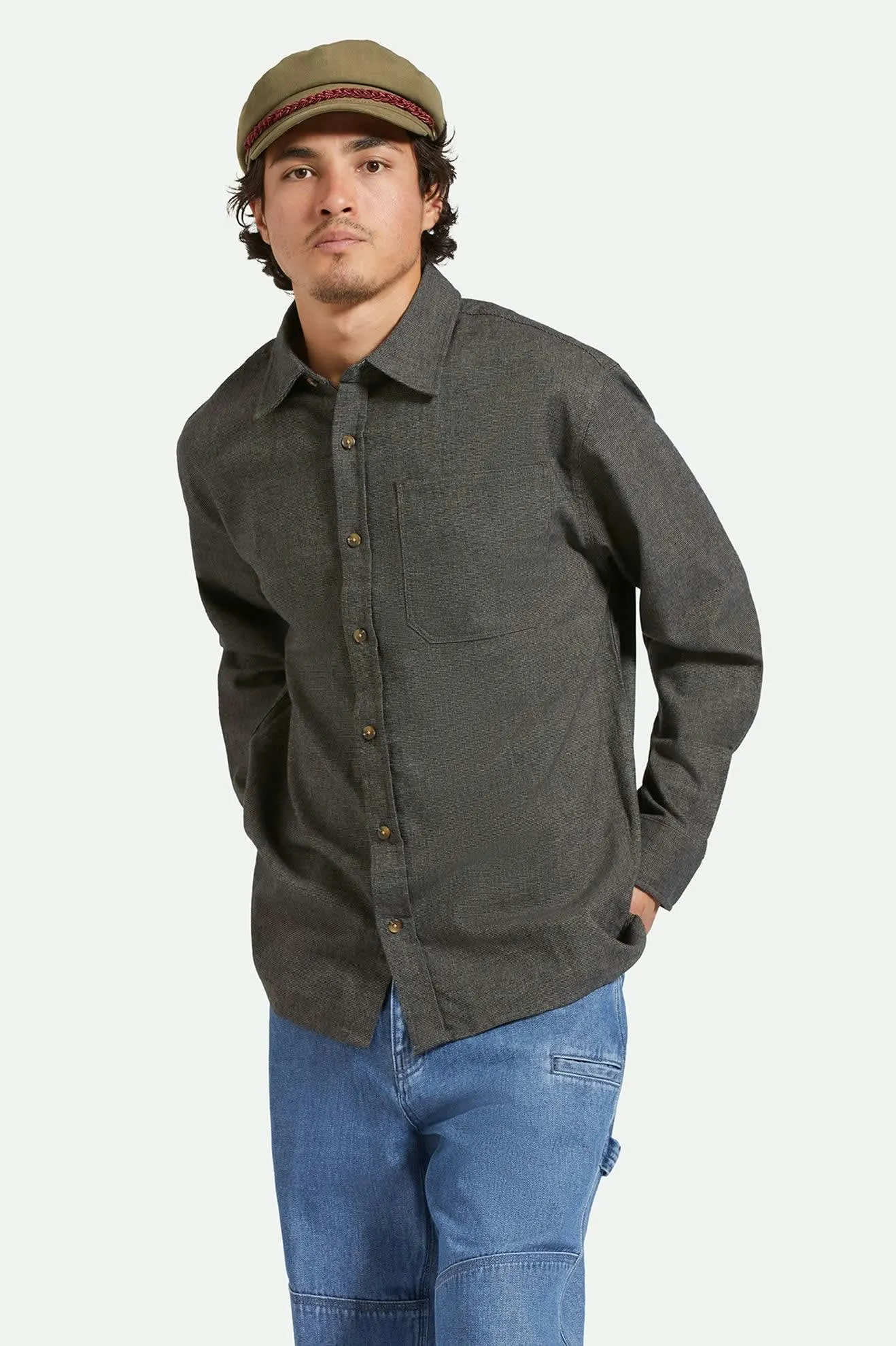 Selden L/S Overshirt - Mixed Tweed Brixton