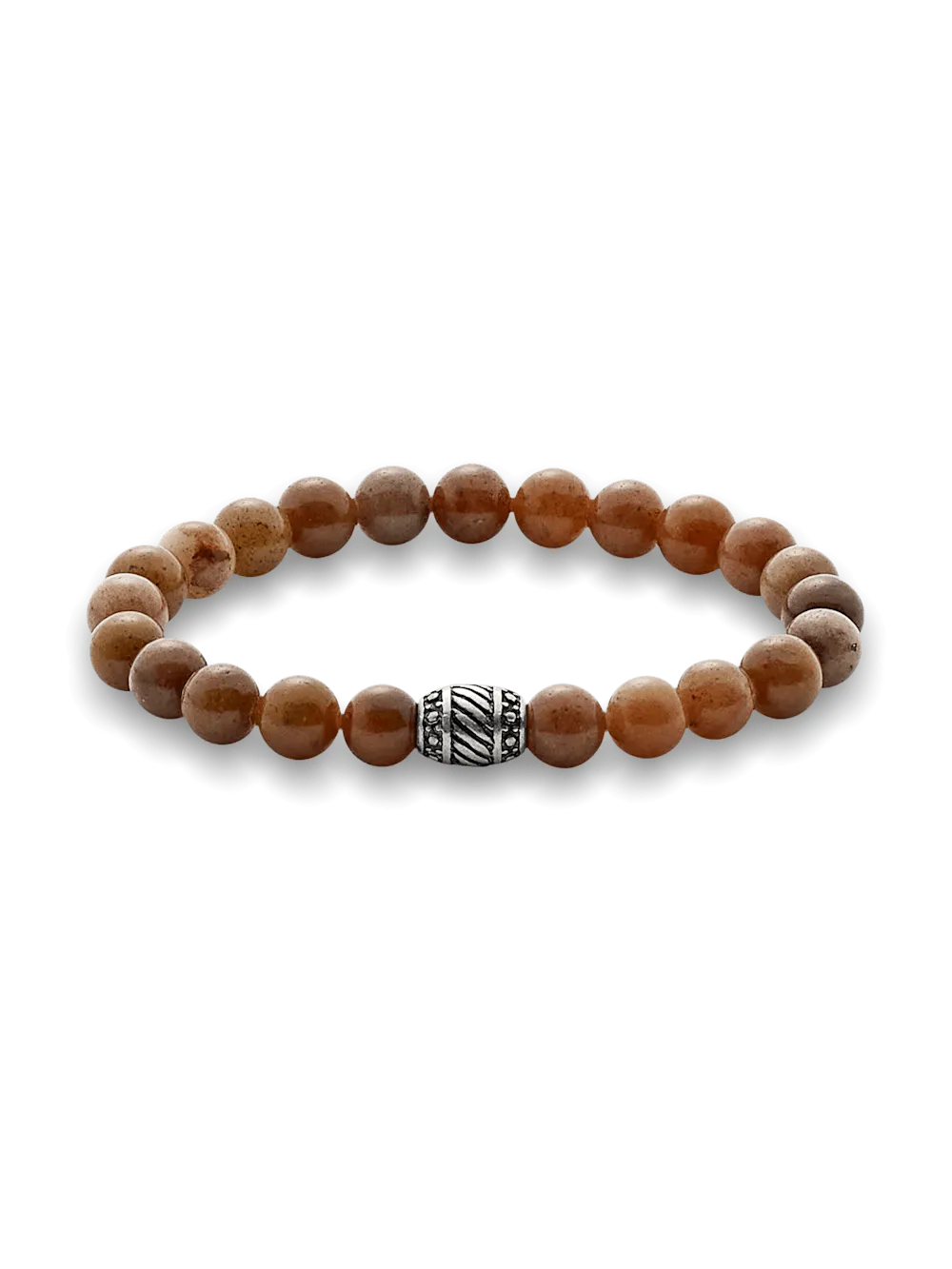 Semi Precious Bead Bracelet - Tan Multi