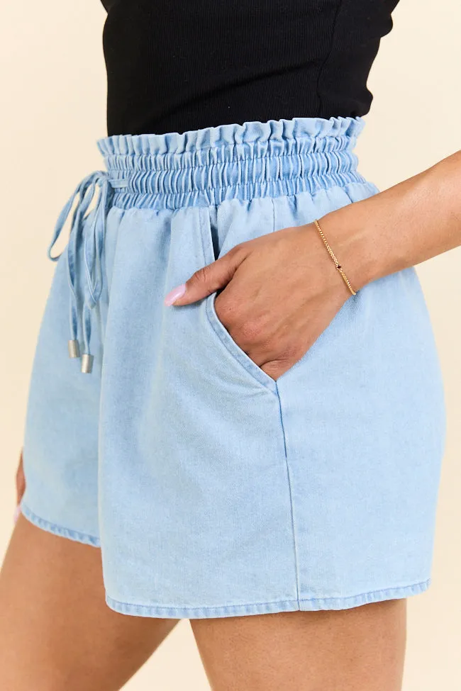 Simple Steps Chambray Woven Pull-On Shorts
