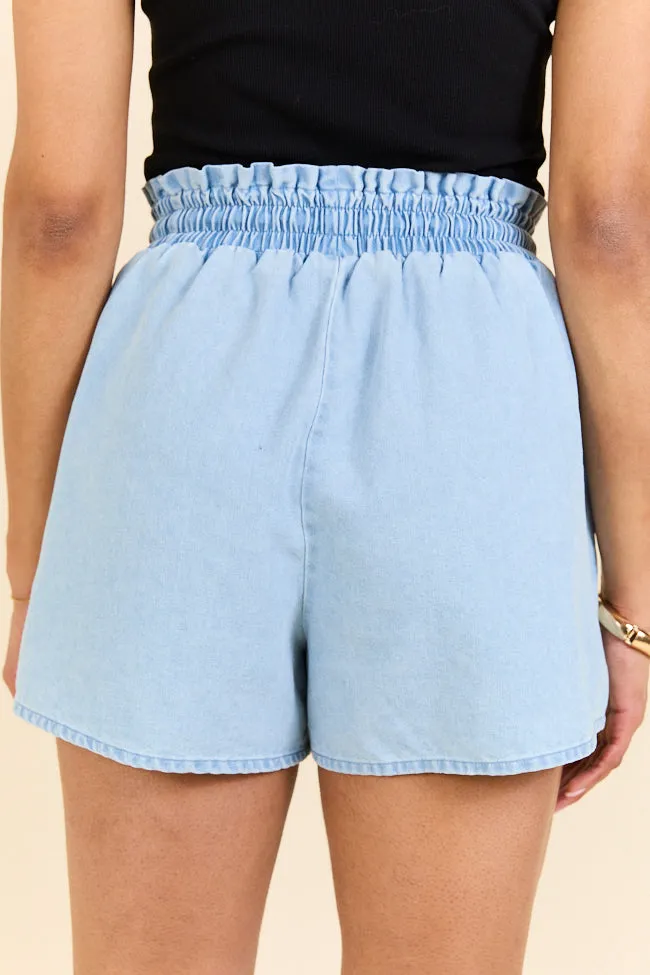 Simple Steps Chambray Woven Pull-On Shorts