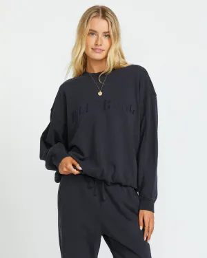 So Typical Kendal Crew Sweatshirt - Black Pebble Billabong