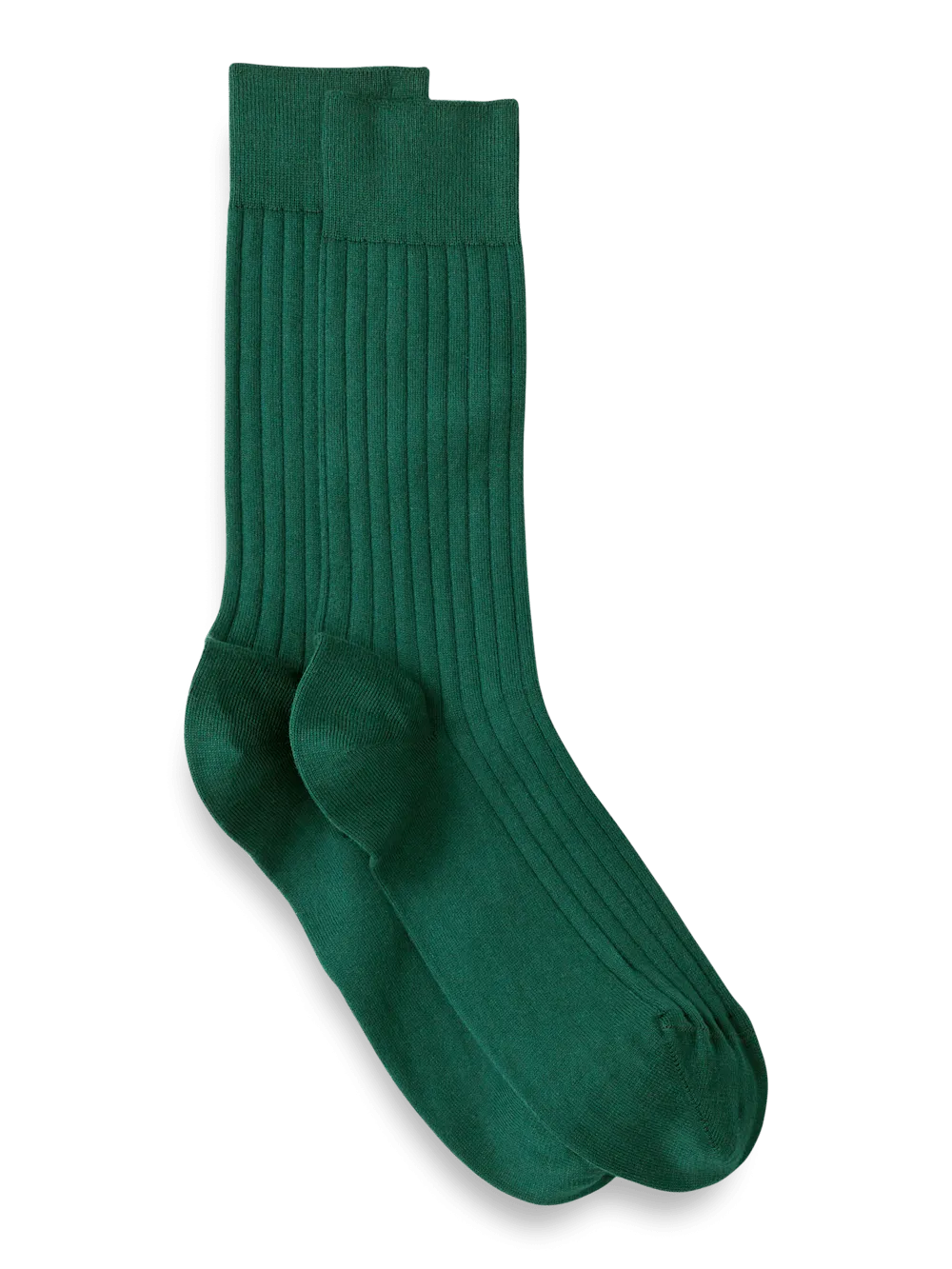 Solid Rib With Contrast Cotton Blend Sock - Green/blue
