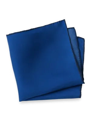 Solid Silk Pocket Square - Blue