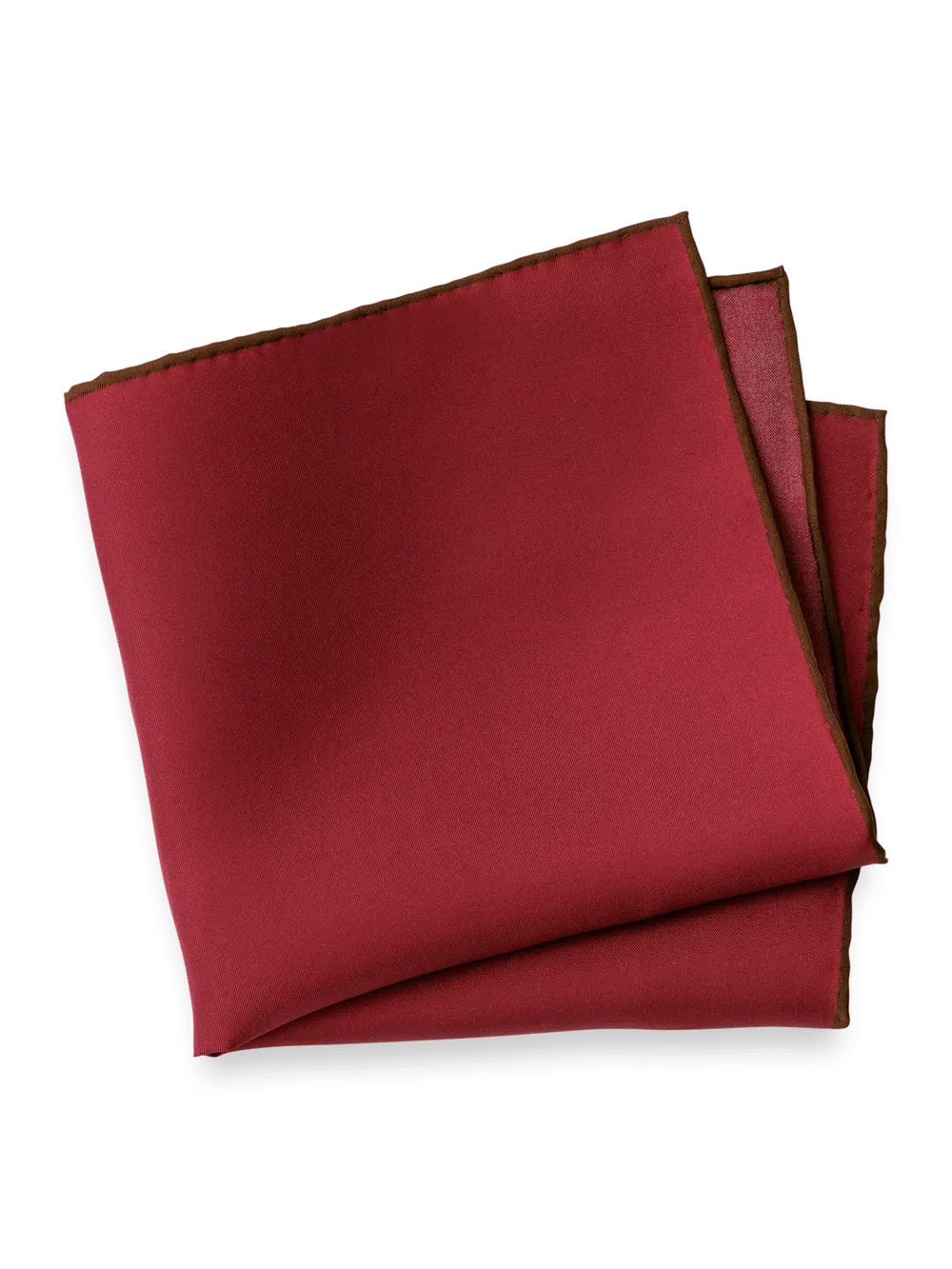 Solid Silk Pocket Square - Burgundy