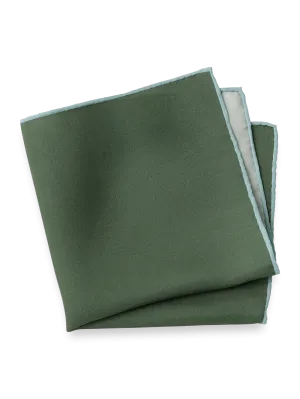 Solid Silk Pocket Square - Green