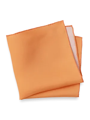 Solid Silk Pocket Square - Melon