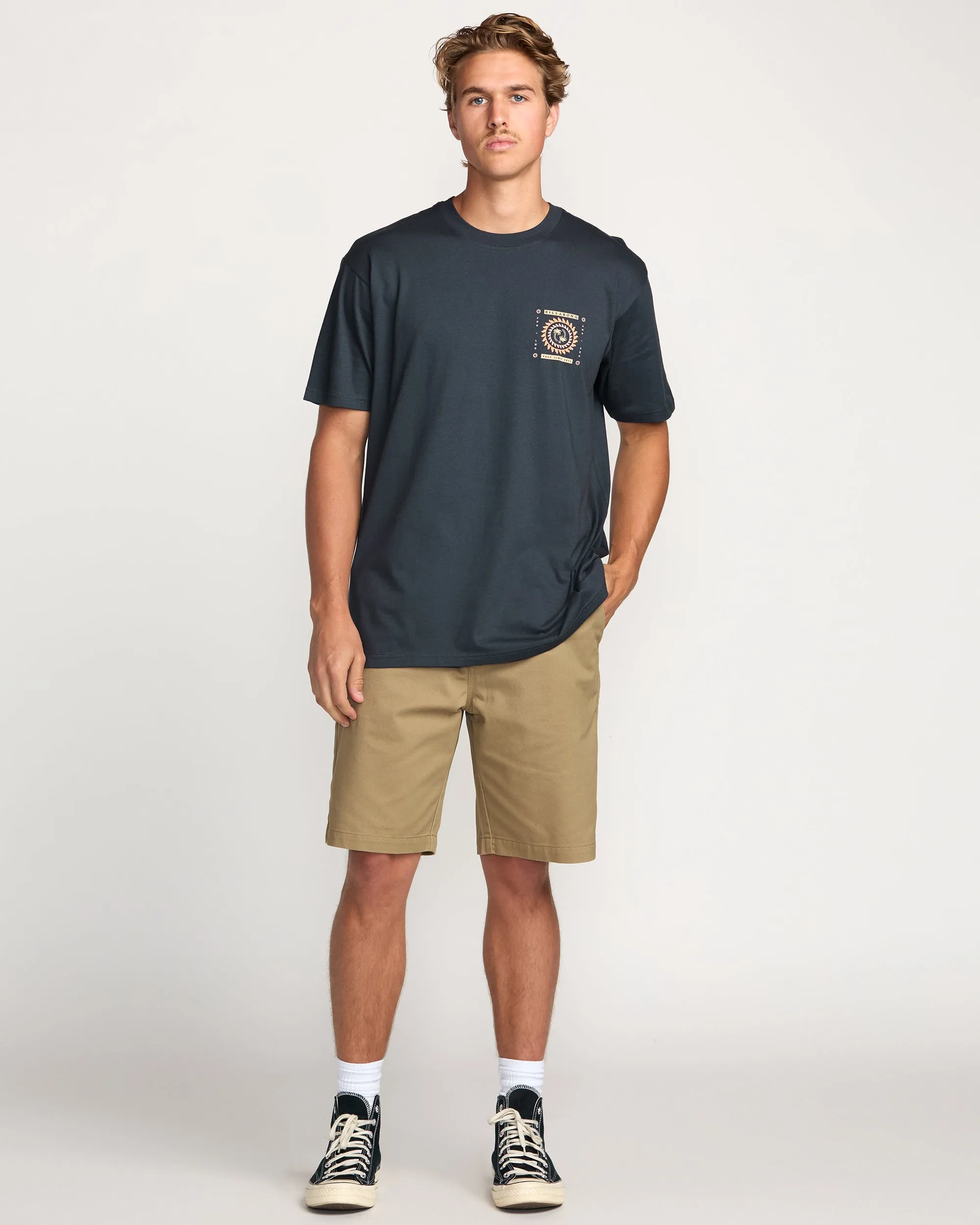 Spun Out Premium Tee - Aged Indigo Billabong