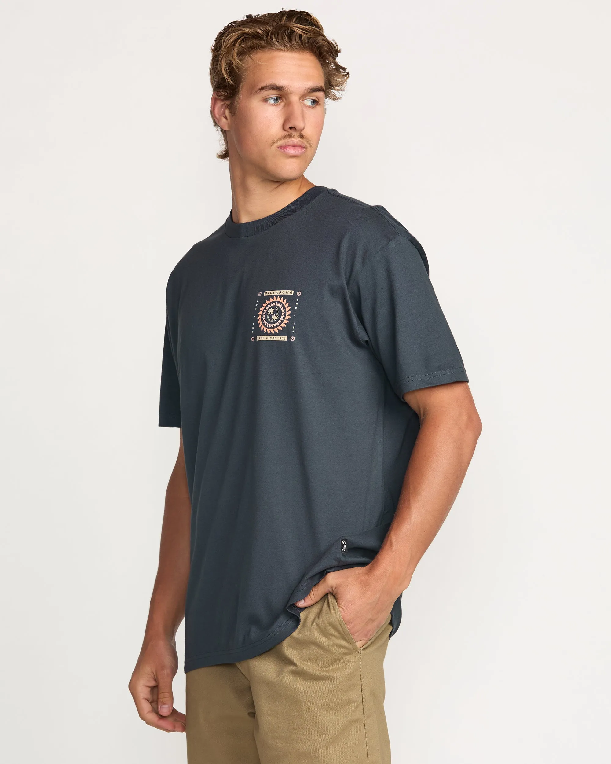 Spun Out Premium Tee - Aged Indigo Billabong