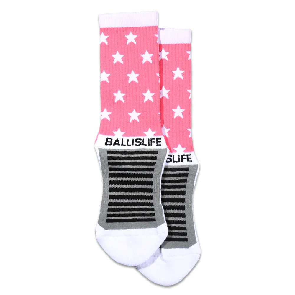 Star Socks in Pink Ballislife