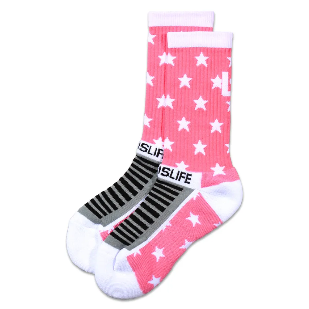 Star Socks in Pink Ballislife