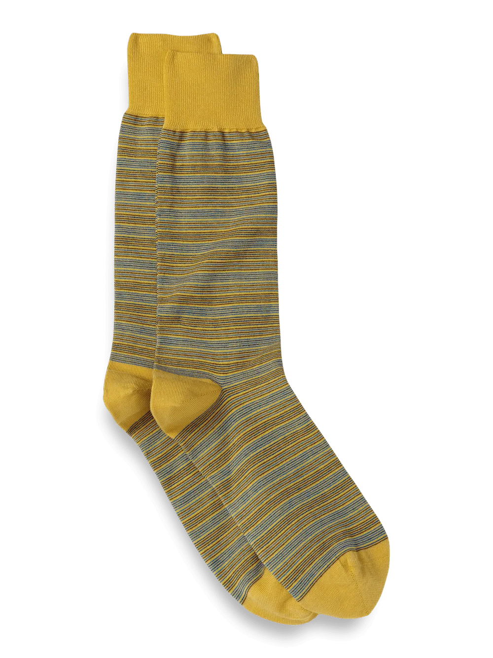 Stripe Cotton Blend Socks - Yellow Multi