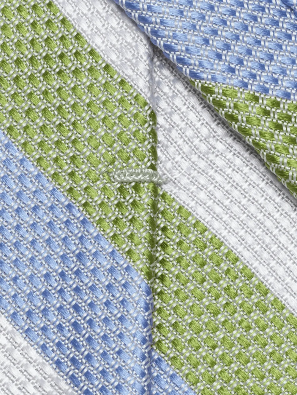 Stripe Woven Silk Tie - Green Multi