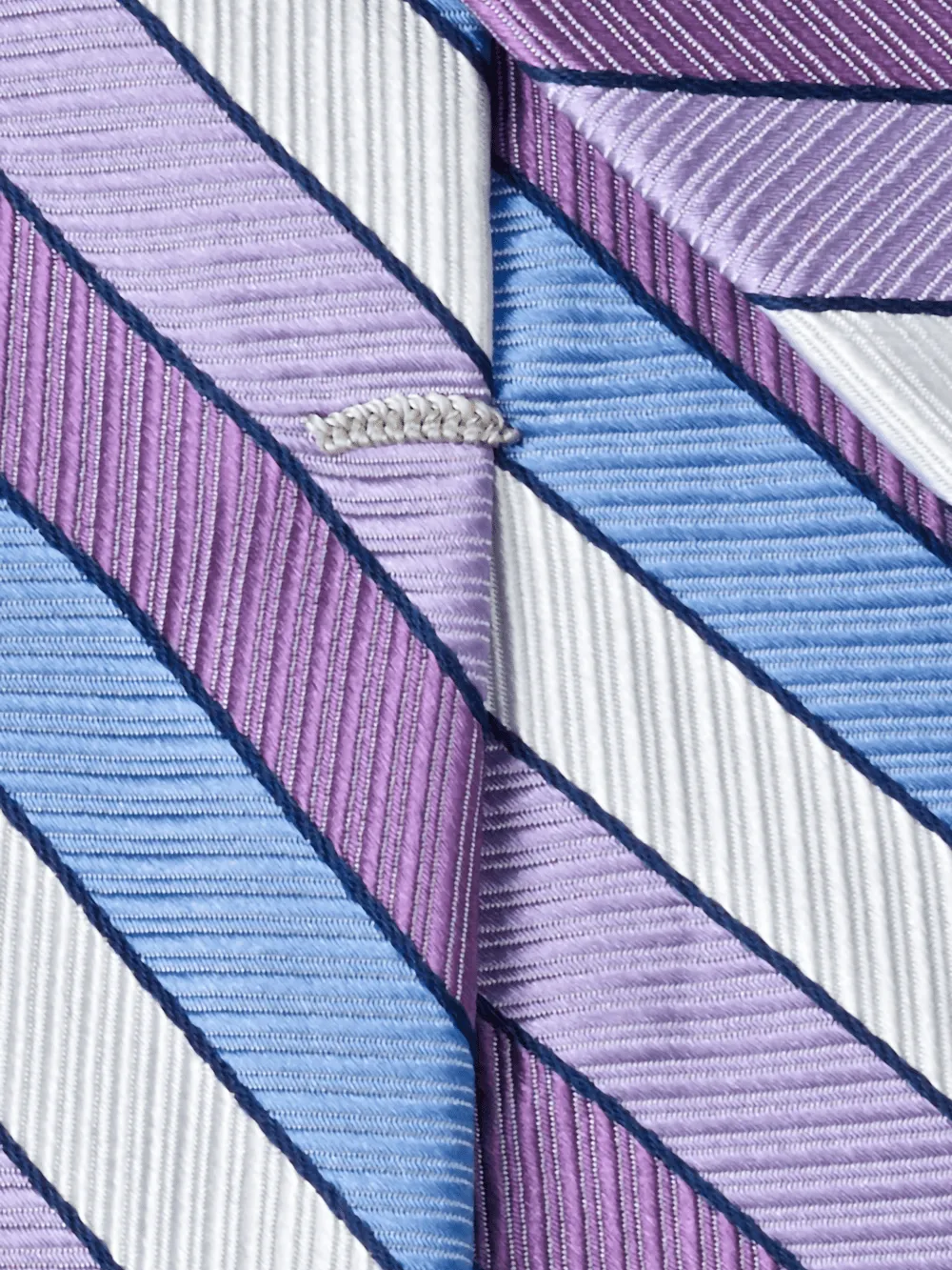 Stripe Woven Silk Tie - Purple Multi