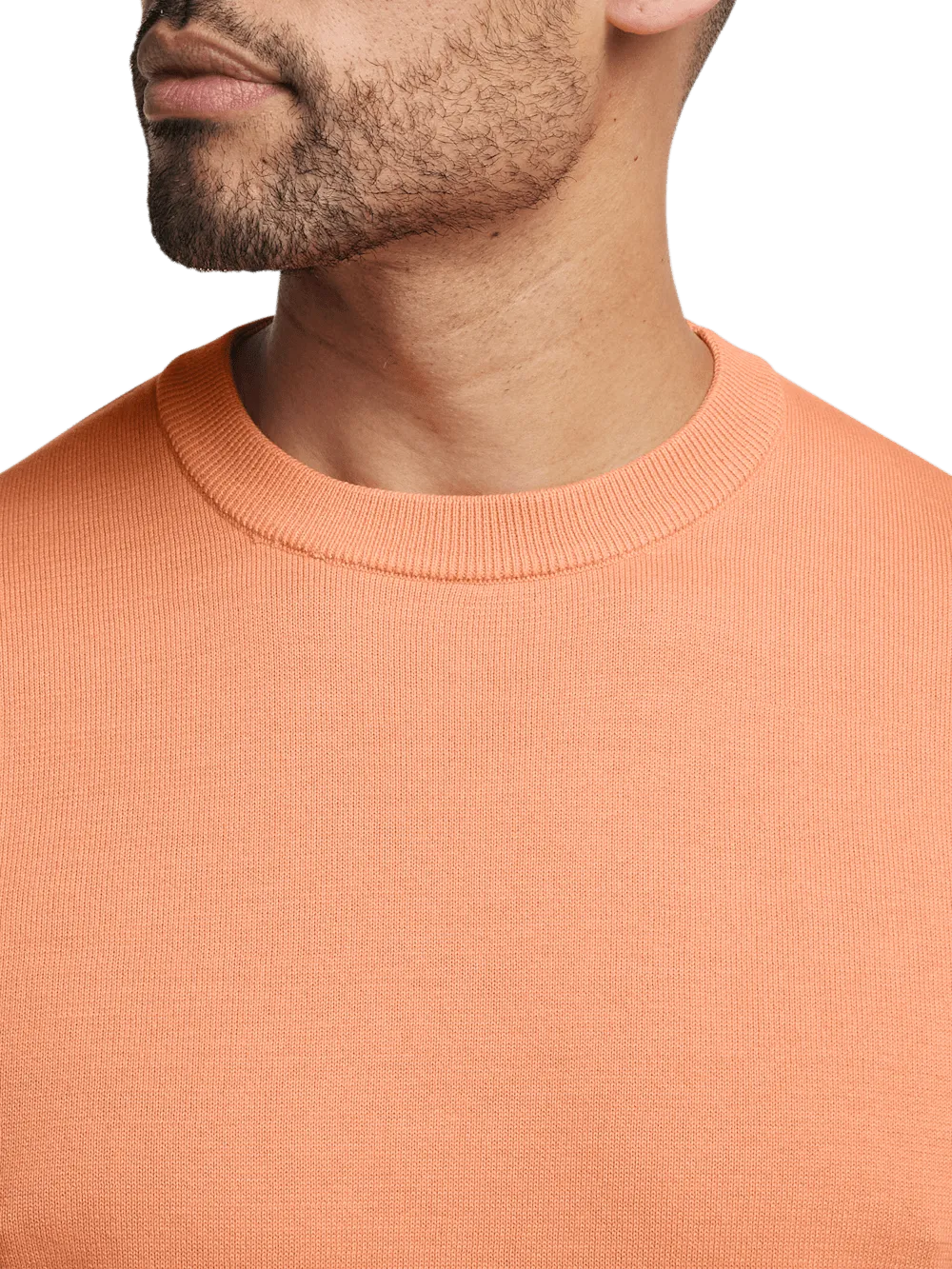 Supima Cotton Crew Neck Sweater - Coral