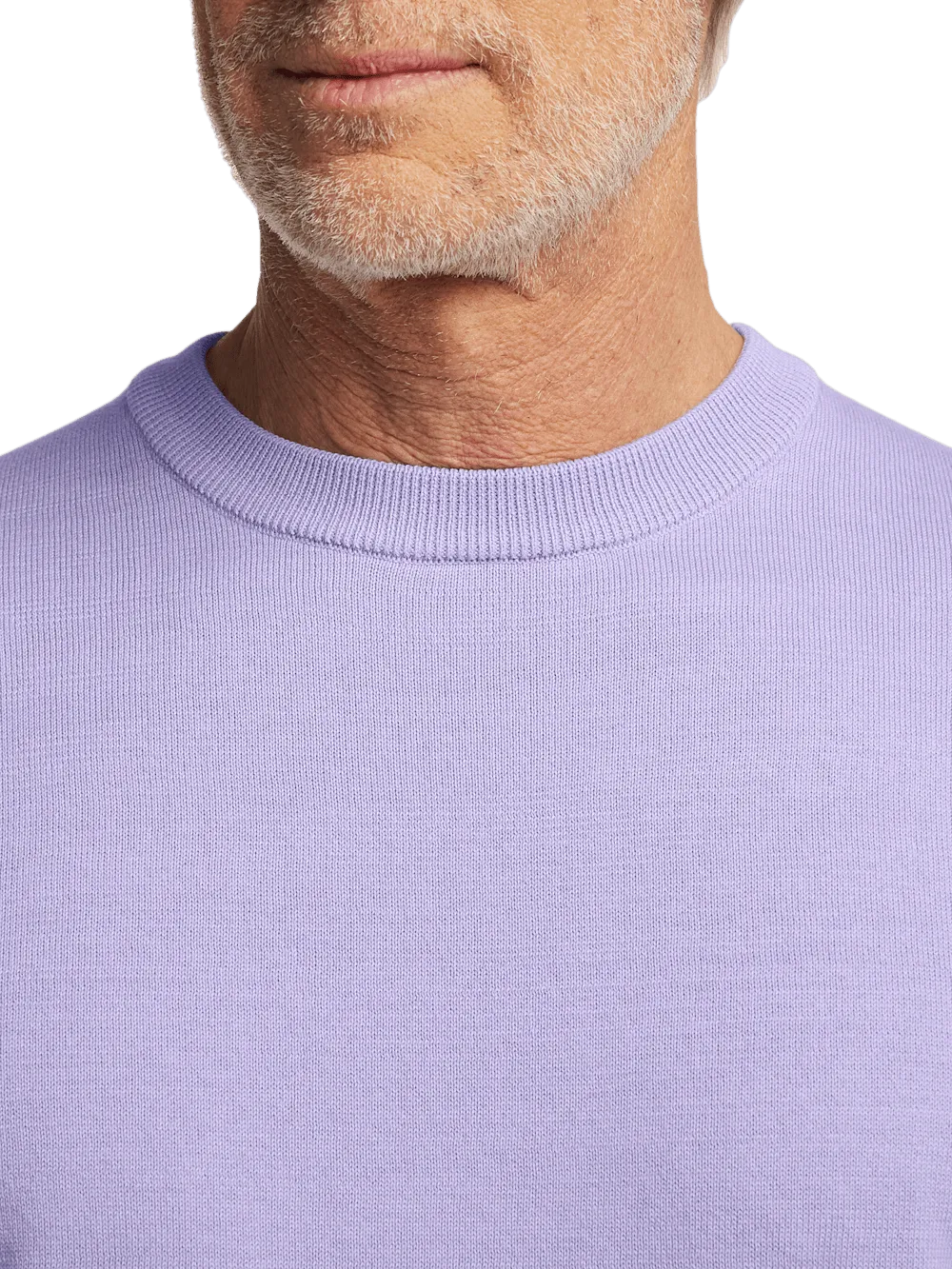 Supima Cotton Crew Neck Sweater - Lavender