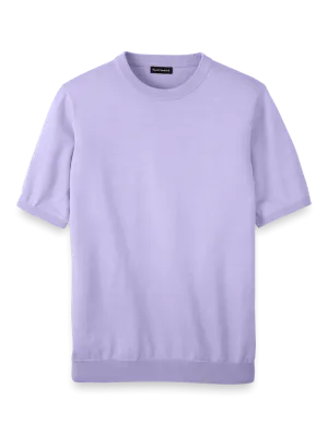 Supima Cotton Crew Neck Sweater - Lavender