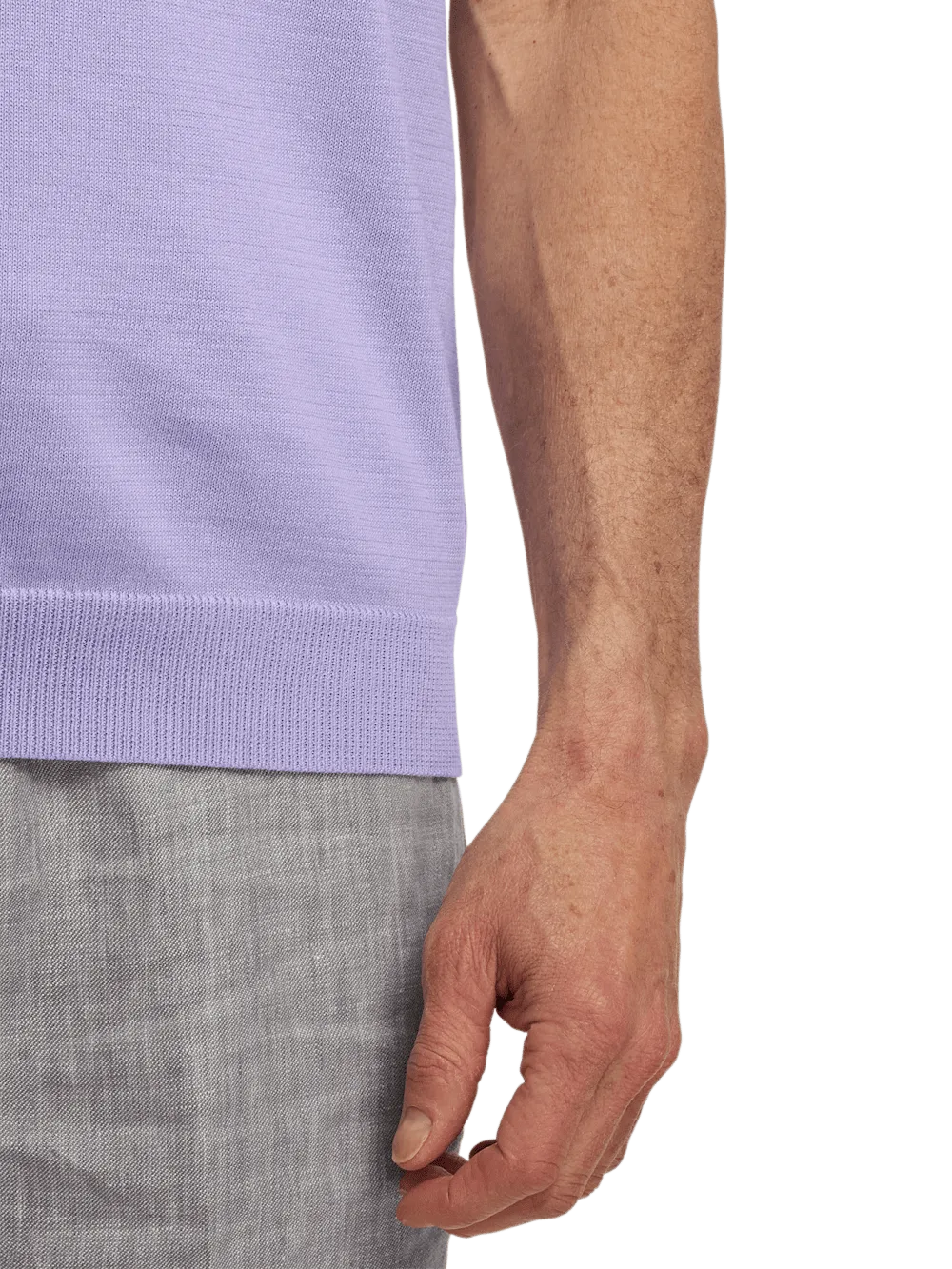 Supima Cotton Crew Neck Sweater - Lavender