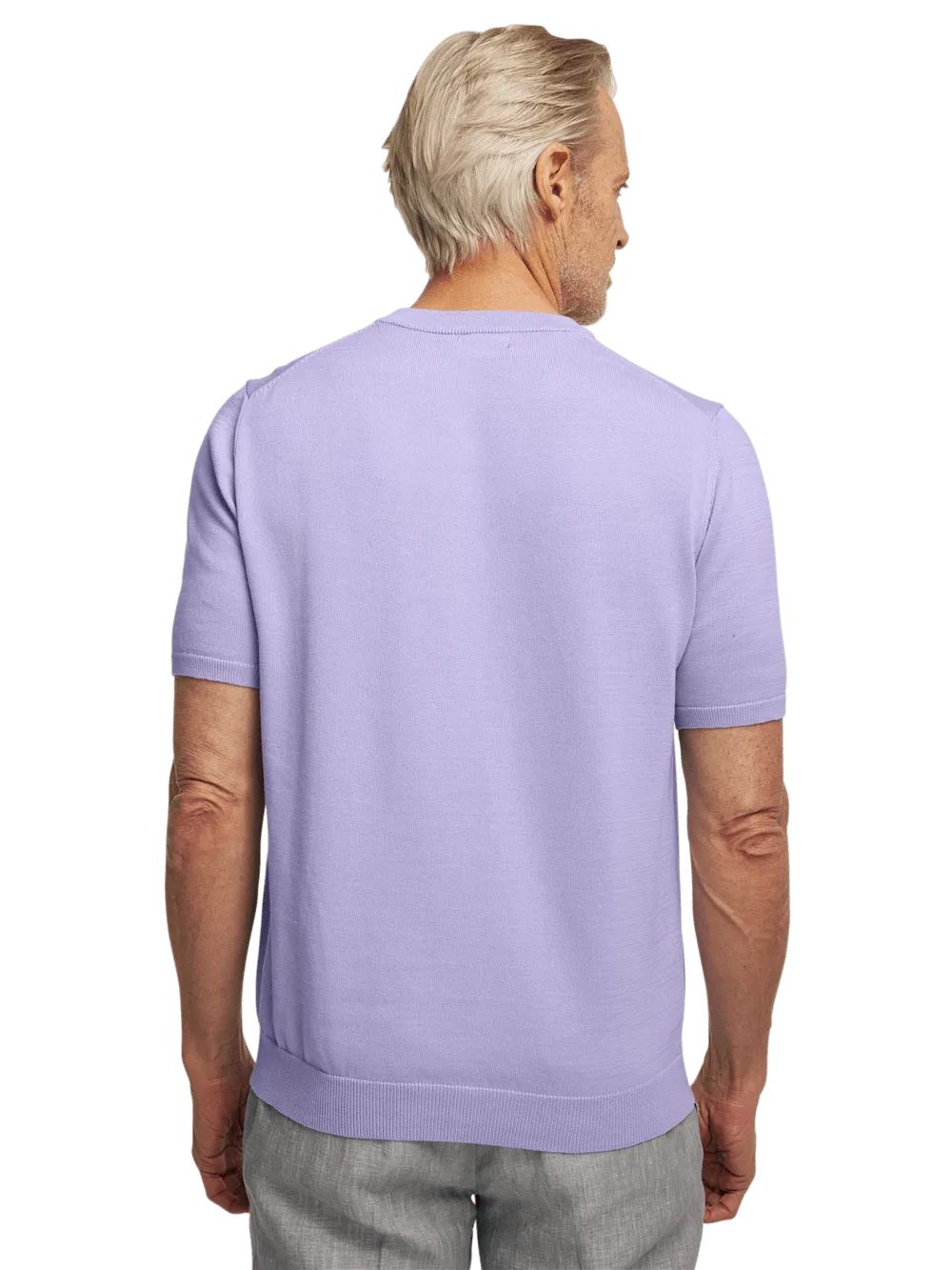 Supima Cotton Crew Neck Sweater - Lavender