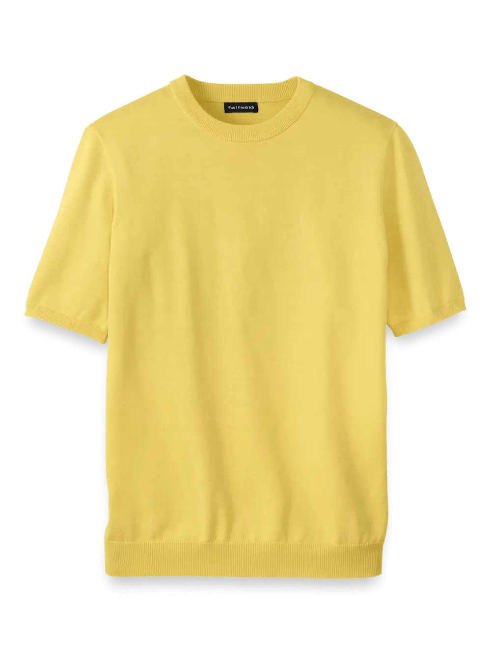 Supima Cotton Crew Neck Sweater - Light Yellow