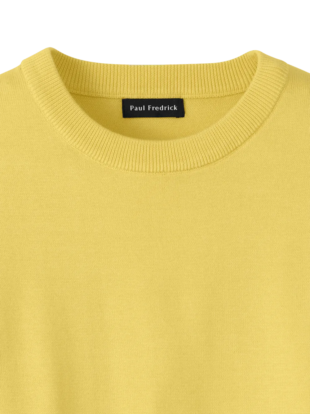 Supima Cotton Crew Neck Sweater - Light Yellow