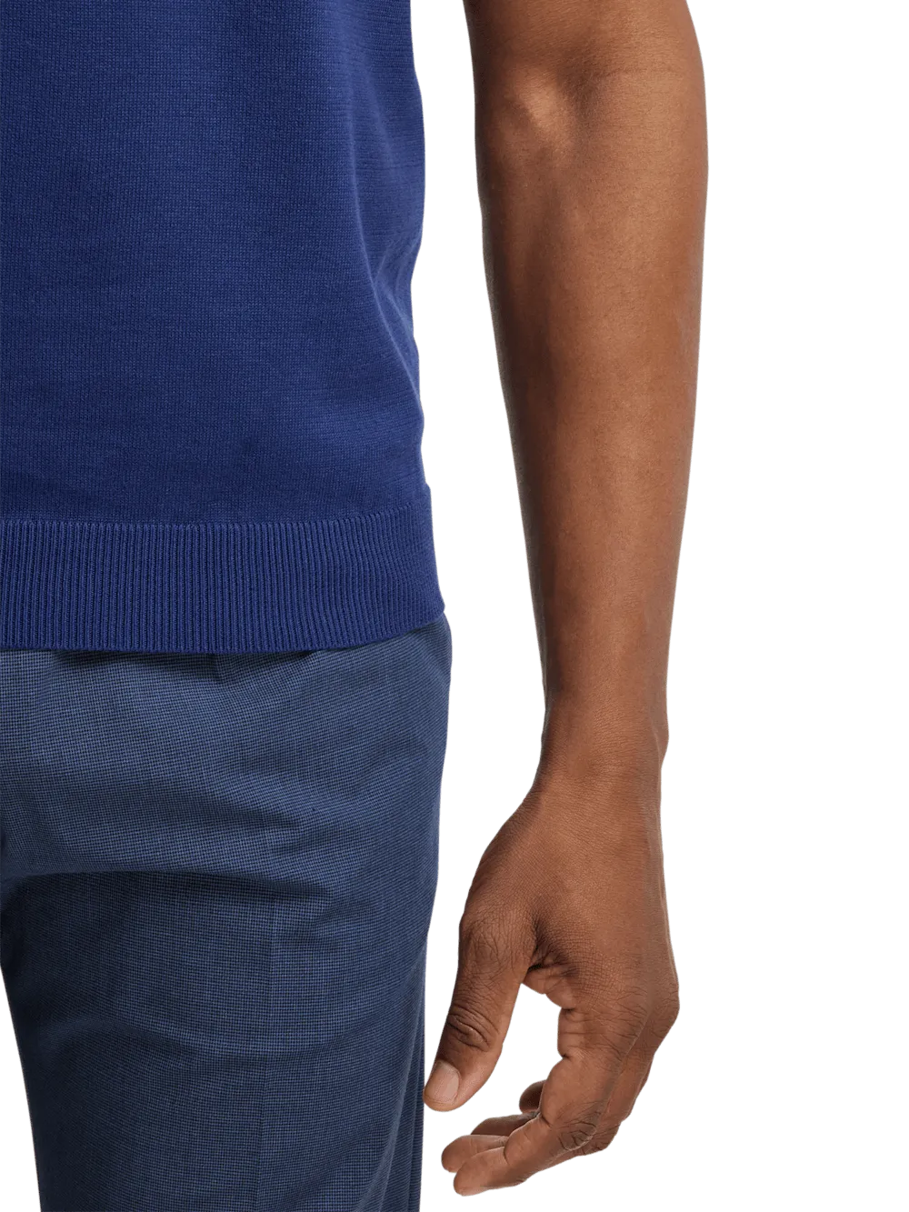 Supima Cotton Crew Neck Sweater - Navy