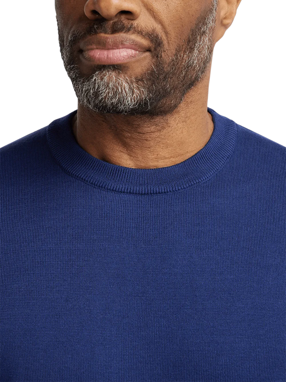 Supima Cotton Crew Neck Sweater - Navy
