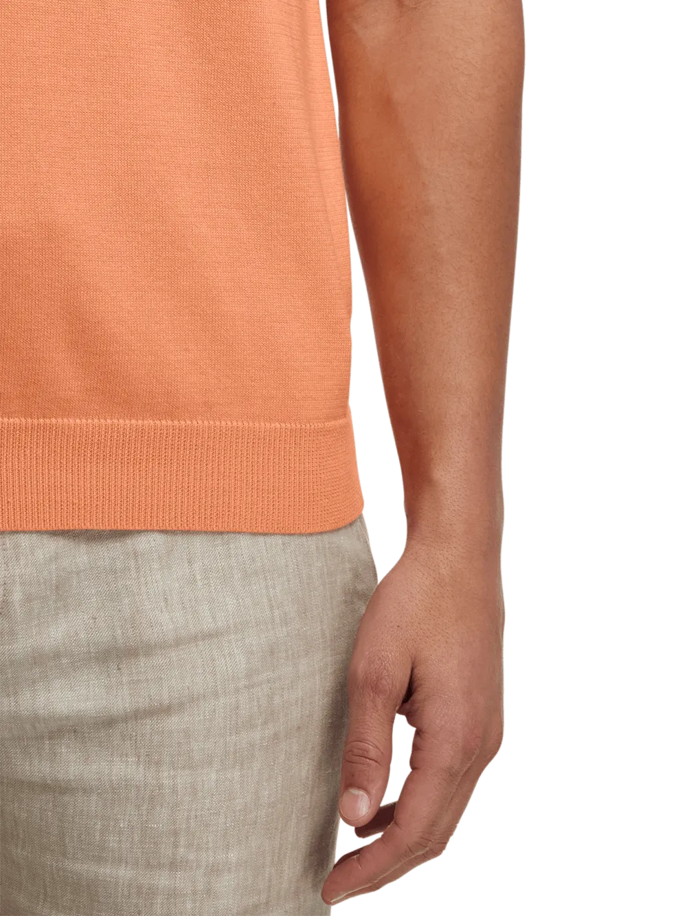 Supima Cotton Three Button Polo - Coral