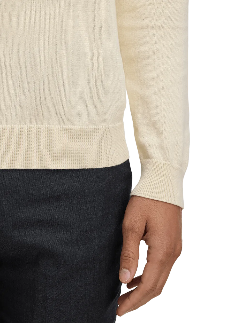 Supima Cotton Three Button Polo - Ivory