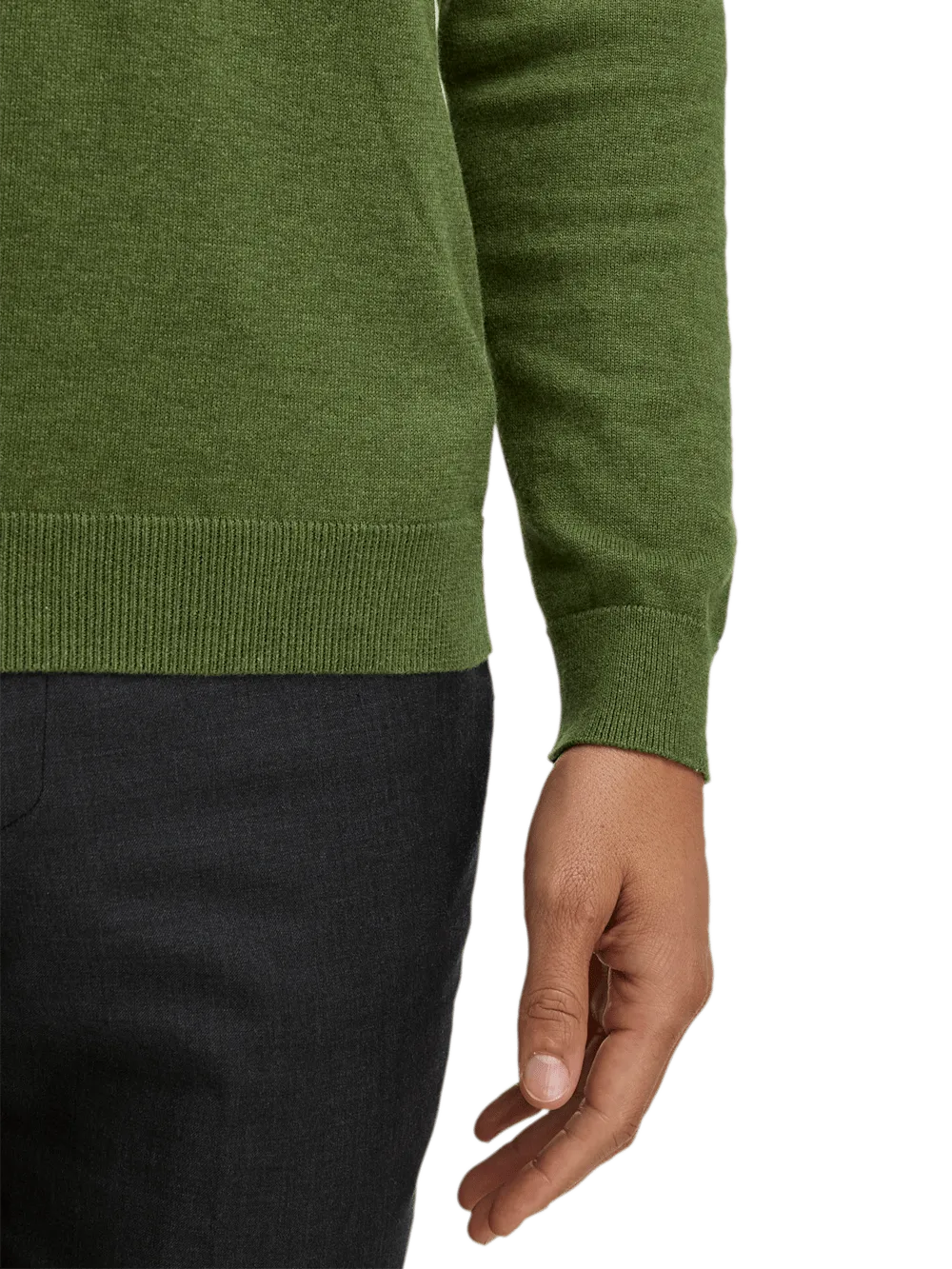 Supima Cotton Three Button Polo - Olive