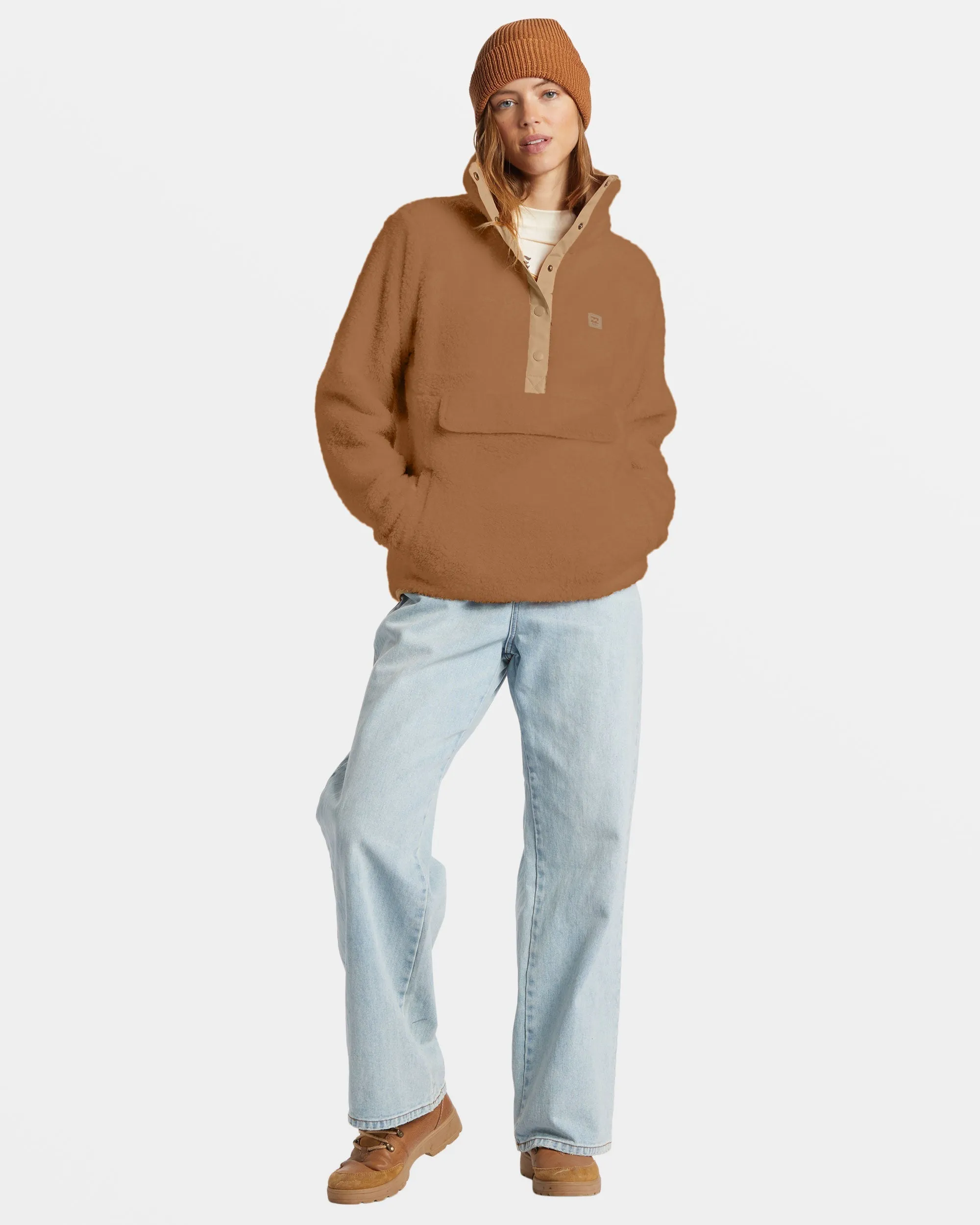 Switchback Mock Neck Fleece - Sandalwood Billabong